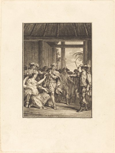 Oppdagelsen av den nye verden av Pietro Antonio Martini after Jean Michel Moreau