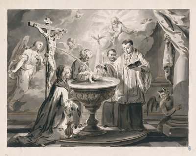 Dåp fra De syv sakramenter av Pietro Antonio Novelli