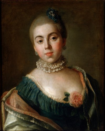 Portrett av grevinne Anna Golitsyna, baronesse Stroganova, 1759. av Pietro Antonio Rotari