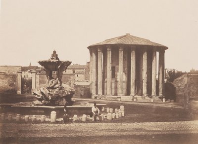 Vesta-tempelet, 1850-tallet. av Pietro Dovizielli