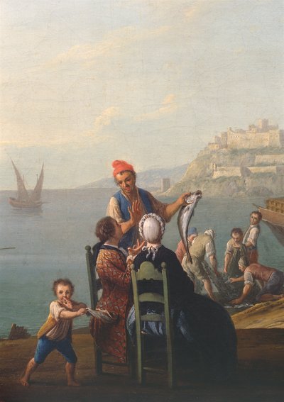 Fiskehandler (detalj) av Pietro Fabris