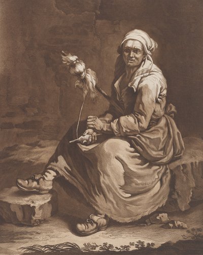 Den gamle arbeiderkvinnen, ca. 1757-1804. av Pietro Jacopo Palmieri