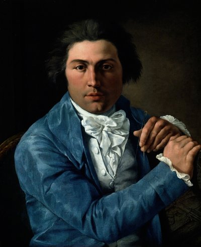 Portrett av arkitekten Giuseppe Valadier, ca. 1795. av Pietro Labruzzi