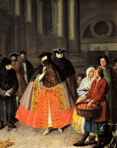Samtaler mellom Baute-masker, av Pietro Longhi (1701-1785) av Pietro Longhi