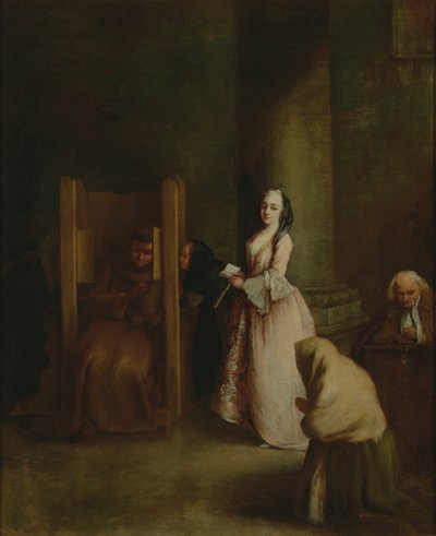 Bekjennelsen, 1750-tallet av Pietro Longhi