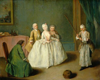 Spillet om kokegryten av Pietro Longhi