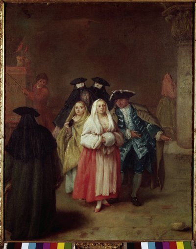 The New World - Maleri av Pietro Longhi (1702-1785), olje på lerret, 61x49 cm, ca 1756. Venezia, Querini Stampalia Foundation av Pietro Longhi