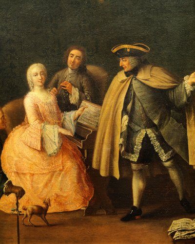 Musikklæreren, av Pietro Longhi (1701-1785) av Pietro Longhi