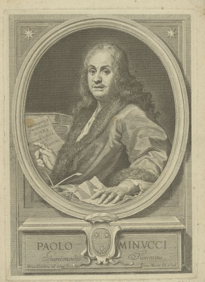 Portrett av poeten Paolo Minucci 1606-1695, 1720-tallet. av Pietro Masini