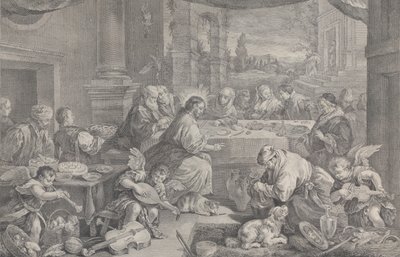 Kristus gjorde vann til vin ved bryllupet i Kana, 1743-63. av Pietro Monaco