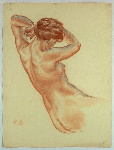 Halvfigur av en sittende naken kvinne av Pietro Montana