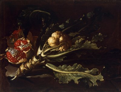 Blomkål og granatepler av Pietro Paolo Bonzi