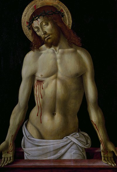 Kristus i Pieta, av Perugino (1450 ca-1523), olje på tre, cm 525x365 av Pietro Perugino