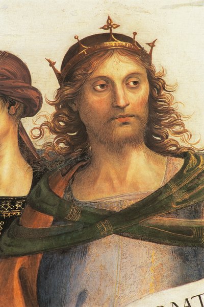Salomo, detalj fra den hellige far med profeter og sibyller av Pietro Perugino