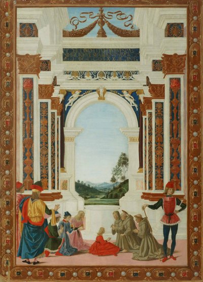 Det helbredende vidunderet til Saint Bernard, ca. 1473 av Pietro Perugino