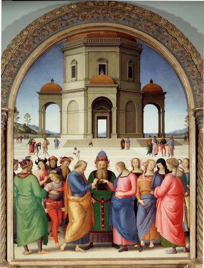 Jomfruens bryllup Maleri av Pietro Vannucci dit Il Perugino (The Perugin) (1450-1523) 1504 Søn. 2,36x1,86 m Caen, Museum of Fine Arts av Pietro Perugino