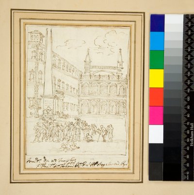 Sideportikken til Lateranen (penn) av Pietro Santi Bartoli