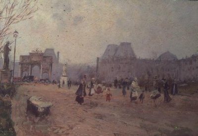 Utsikt over Tuileriene, Paris av Pietro Scoppetta