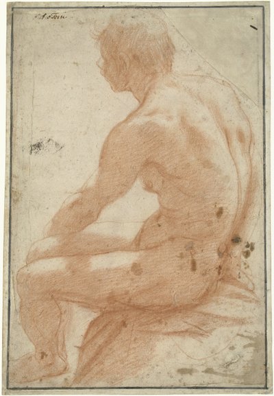 Modellstudie av en sittende mann av Pietro Sorri