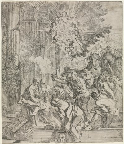 Tilbedelse av magiene av Pietro Testa