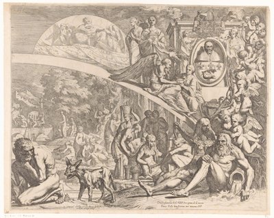 Allegorie ter ere van paus Innocent X av Pietro Testa