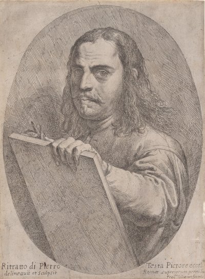 Selvportrett, ca. 1645. av Pietro Testa