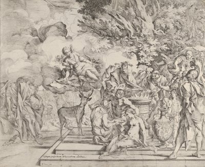 Iphigenia-offeret, ca. 1640-42. av Pietro Testa