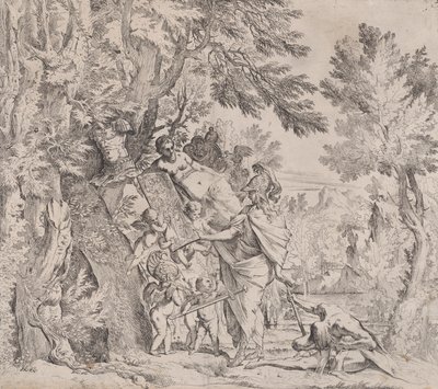 Venus gir våpen til Aeneas, ca. 1638-40. av Pietro Testa