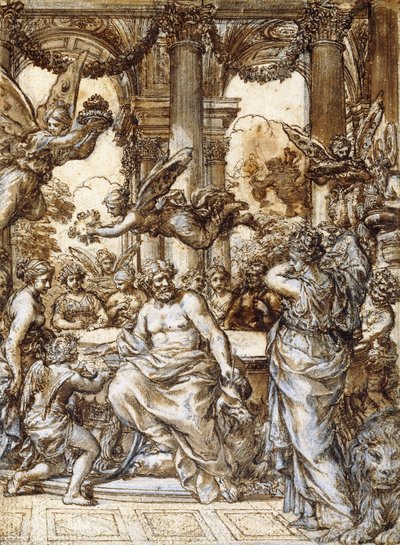 Cybele foran gudenes råd, av Pietro da Cortona