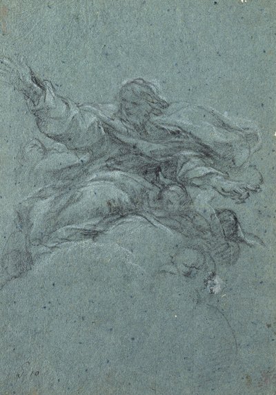 Studie av Gud Faderen av Pietro da Cortona