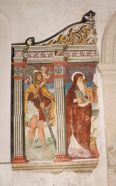 Saint Pietro og Paolo kirke, Valvasone, Friuli, Italia (fresco) av Pietro da Vicenza