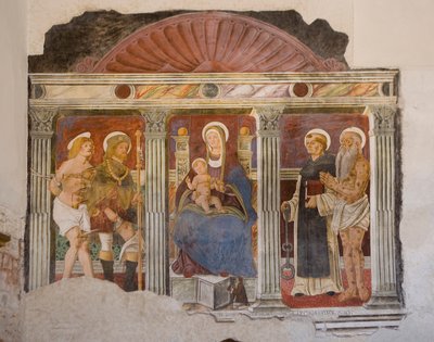 Saint Pietro og Paolo kirke, Valvasone, Friuli, Italia (fresco) av Pietro da Vicenza