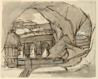 Scenedesign, grotte av Pietro di Gottardo Gonzaga