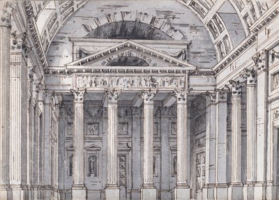 Scenedesign for operaen Belisario av Gaetano Donizetti, 1820-tallet. av Pietro di Gottardo Gonzaga
