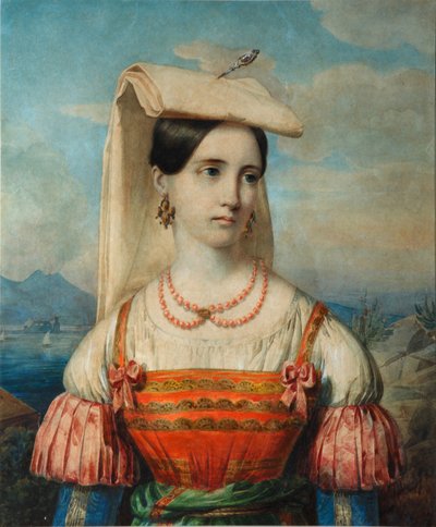 Portrett av Sophia Michailovna Sollogub, 1840-tallet av Pimen Nikitich Orlov