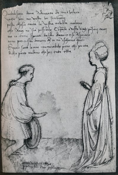 A Love Duet, c1400-tallet, 1925 av Antonio Pisanello