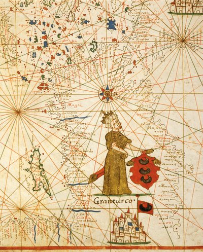 Det osmanske riket, fra portolan atlas bestående av seks kart, av Placido Caloiro og Francesco Oliva, Parchment. 1646. av Placido Caloiro e Oliva