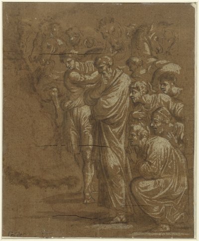 Tilbedelse av kongene av Polidoro da Caravaggio (possibly)