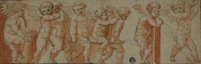 Frise med åtte putti av Polidoro da Caravaggio