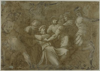 Romerske soldater arresterer Peter (?) av Polidoro da Caravaggio