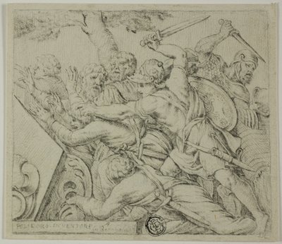 Soldiers of Cyrus river fra hverandre Army of Spargabise av Polidoro da Caravaggio