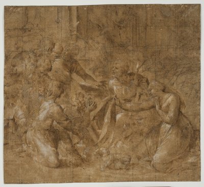 Tilbedelsen av gjeterne av Polidoro da Caravaggio