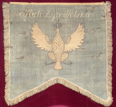 Vimpel fra tiden for Tadeusz Kosciuszko (1746-1817) opprøret i 1794 (ull) av Polish School