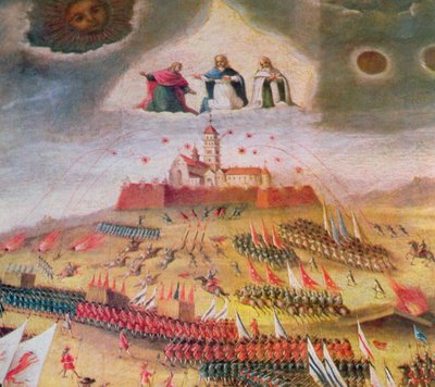 Den svenske beleiringen av klosteret Jasna Gora i 1655 av Polish School