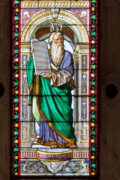 Genova, Duomo (St. Lawrence-katedralen), kapellet til døperen Johannes: fargede briller av Pompeo Bertini av Pompeo Bertini