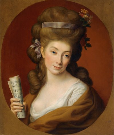 "" Portrait de la noble polonaise Izabela Lubomirska "" (Portrett av prinsesse Izabela Elzbieta Potocka, født Lubomirska (1736-1816)) Peinture de Pompeo Batoni (1708-1787) - 1780 - Olje på lerret Samling Dim 65. cmx Privat av Pompeo Girolamo Batoni
