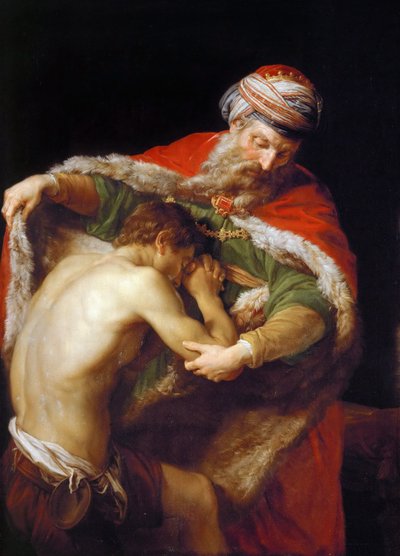 Return of the Prodigal Son, 1773 av Pompeo Girolamo Batoni