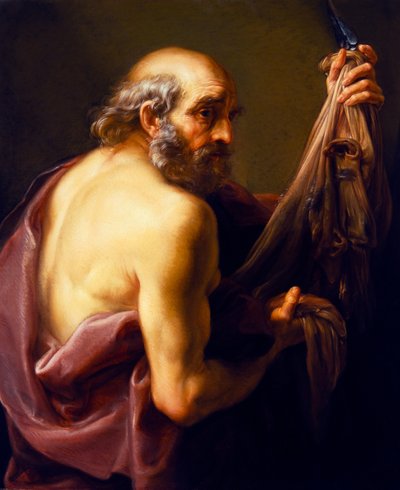 Saint Bartholomew (halv lengde) av Pompeo Girolamo Batoni