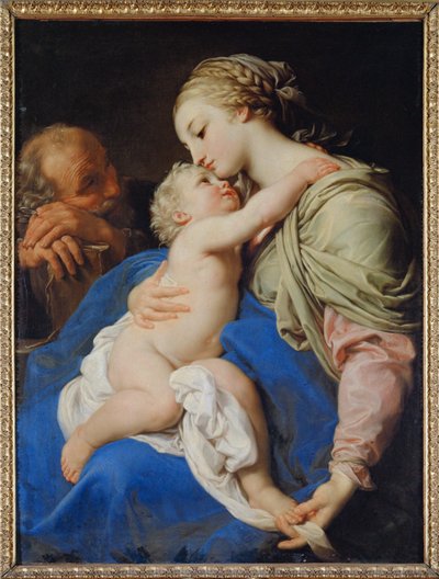 Den hellige familie (maleri på lerret) av Pompeo Girolamo Batoni