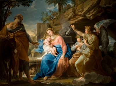 The Rest on the Flight into Egypt, ca. 1740-49 (olje på lerret) av Pompeo Girolamo Batoni